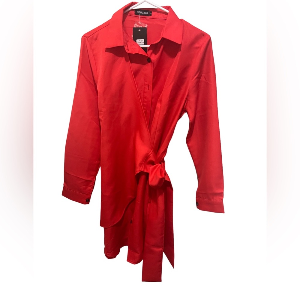 NWT Yishaleiman Red Wrap Dress